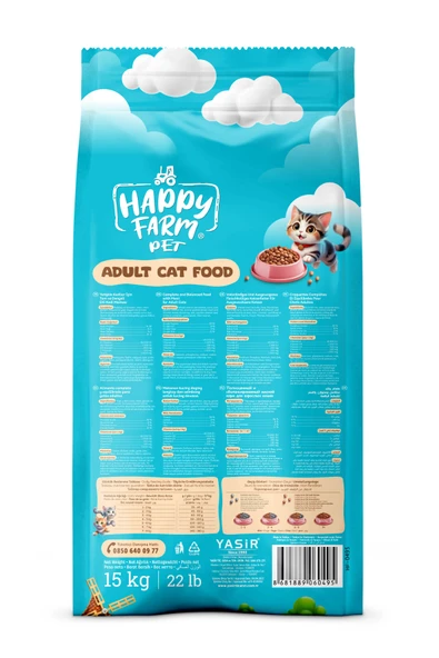 Happy Farm Etli Kedi Maması 15Kg - 4