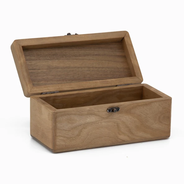 Woodsaka Kapaklı Ahşap Kalem Kutusu - Ceviz - 5