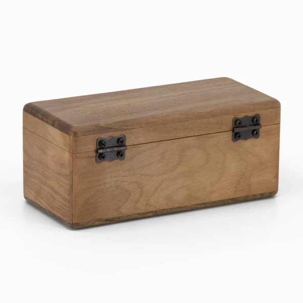 Woodsaka Kapaklı Ahşap Kalem Kutusu - Ceviz - 8