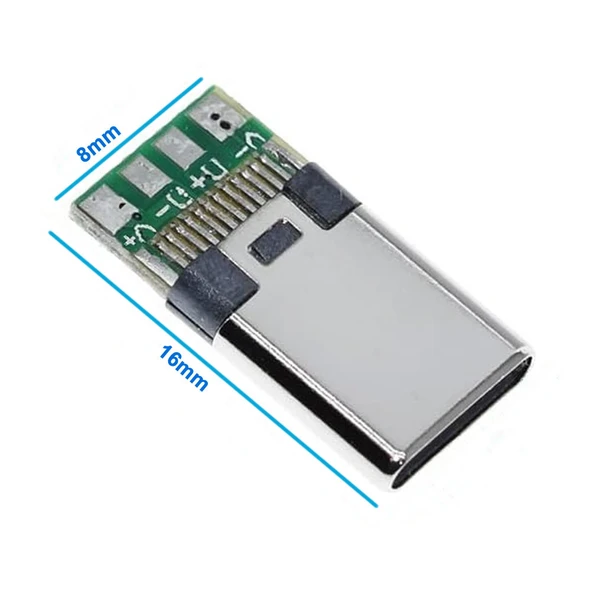 Erkek Type C to Dip Soket 4 Pin USB 3.1 Smd Lehimlenebilir Padler Konnektör Telefon Şarj Board Usb Kablo Flash Disk - Resim 3