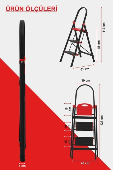 Devecioğlu 3 Basamaklı Star Geniş Basamaklı Merdiven - 2