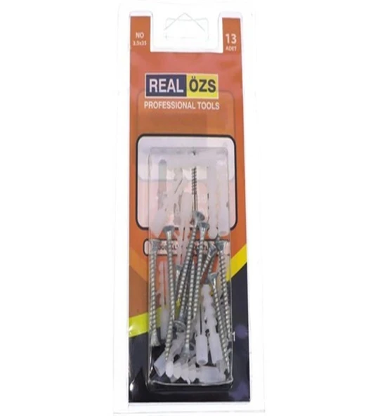 Real Özs-1431 Dubelli Vida 3.5x35 13 Adet Vida Ve Dubel