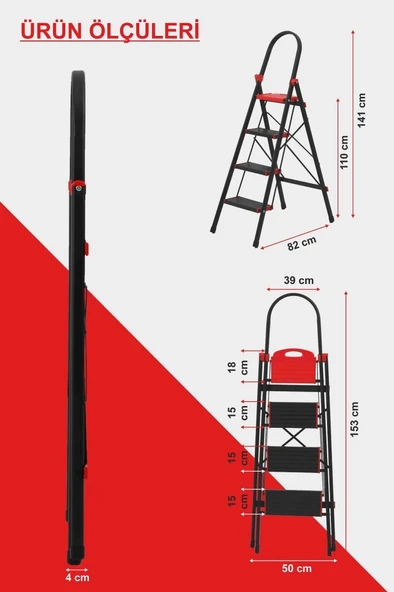 Devecioğlu 4 Basamaklı Star Geniş Basamakli Merdiven - 2