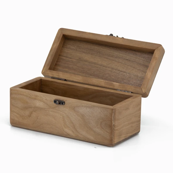 Woodsaka Kapaklı Ahşap Kalem Kutusu - Ceviz - 6