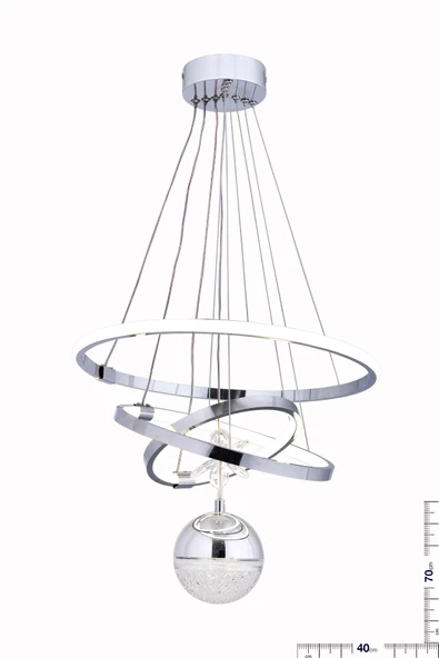 ÇEMBER TEK TOP KROM AVİZE - Resim 2