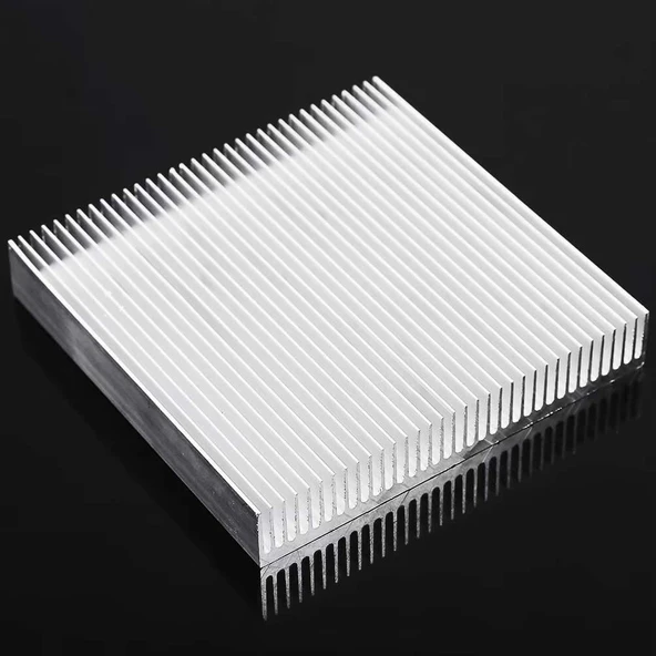 9cm x 9cm x 1.5cm Alüminyum Metal Soğutucu Blok Radyatör Amfi Led Entegre Transistor Vga Ram Memory Cpu Gpu Peltier Isı Düşürücü 34 Kanatlı - 8