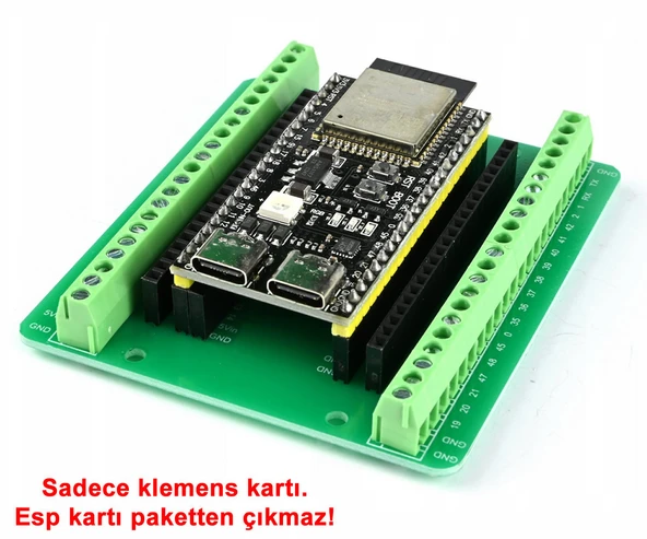 Esp32 Genişleme Kartı Klemens Soket Esp32-s3 44 pin Hızlı Prototipleme Kolay Bağlantı 25.5mm 23mm Pin Aralıklı Kit Uyumlu - 7