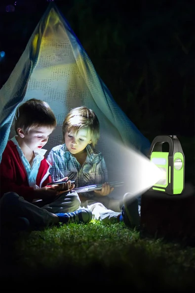 HB-9707A-1 3 Kademeli USB Çıkışlı Şarjlı Solar Lamba - 3