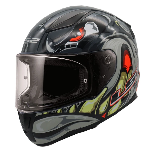 Ls2 Rapıd 2 Spox Gri-Kırmızı Kask L