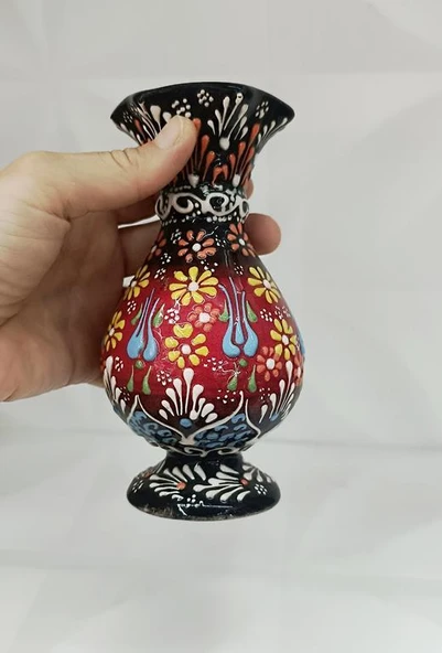 Vazo Çini Otantik Ev Dekorasyonu Ofis Çiçeklik Masa Süsü - 2