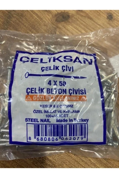 Çeliksan Çelik Beton Çivisi 100 Adet 4x50 Mm. Çelikbeton858 - 2
