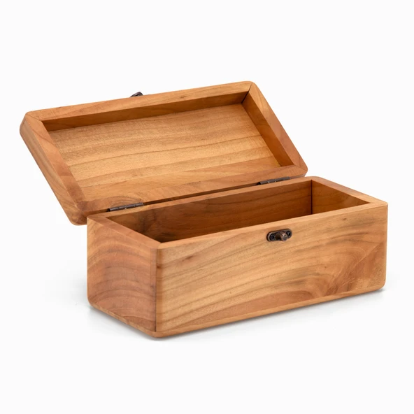 Woodsaka Kapaklı  Ahşap Kalem Kutusu - Kiraz - 5