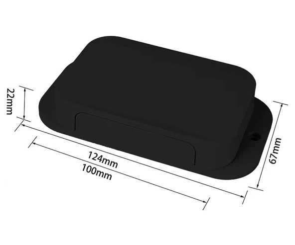 AK-W-67 100x67x22mm Plastik Kutu Siyah Renk Duvar Montaj Tip Elektronik Devre Cihaz Ev Otomasyon Personel Takip Kapı Giriş Otomasyon Endüstriyel Kontrol - 3