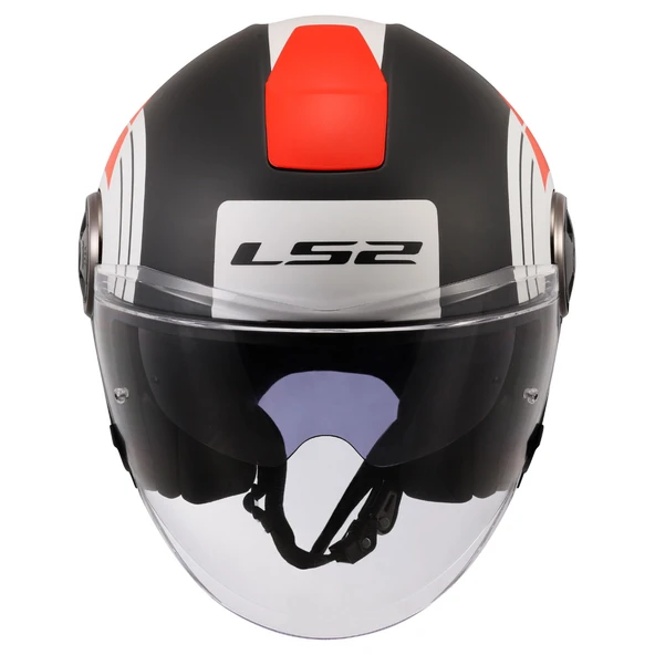 Ls2 Classy Dısko Mat Siyah-Kırmızı-Beyaz Kask L - 4