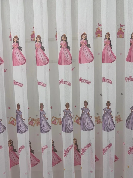 NİVEMESHOME HYL00009.801 KRDT204096 PRENSES ÇOCUK ODASI 1/2.5 PİLE TÜL PERDE APM - 2