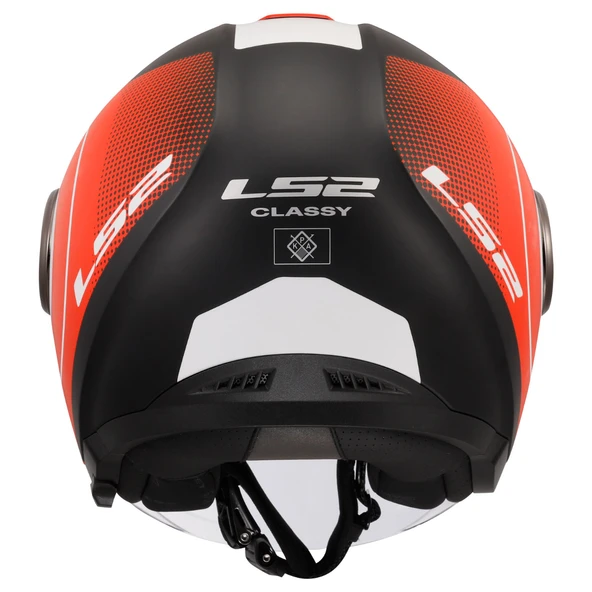 Ls2 Classy Dısko Mat Siyah-Kırmızı-Beyaz Kask Xl - 3