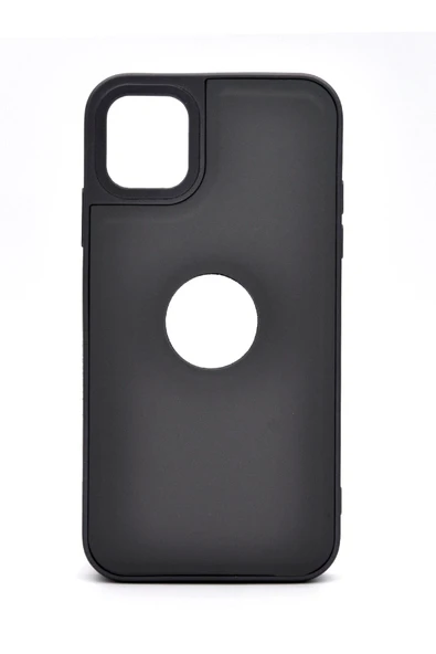 iPhone 13 Pro Max Uyumlu Deri Görünümlü Sert Kapak Kılıf Gri ürün görseli