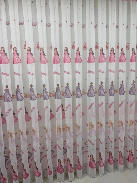 NİVEMESHOME HYL00009.801 KRDT204096 PRENSES ÇOCUK ODASI 1/2.5 PİLE TÜL PERDE APM - 8