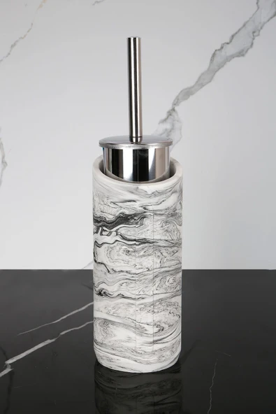 2 Parça Dekoratif Beton Tuvalet Fırçası Metal Wc Fırçalığı