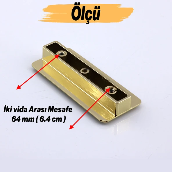 Elit Gold Plastik Kulp 64 mm Mutfak Mobilya Çekmece Mutfak Dolap Dolabı Kulpları Kapak Kulbu 6.4 cm - Resim 4