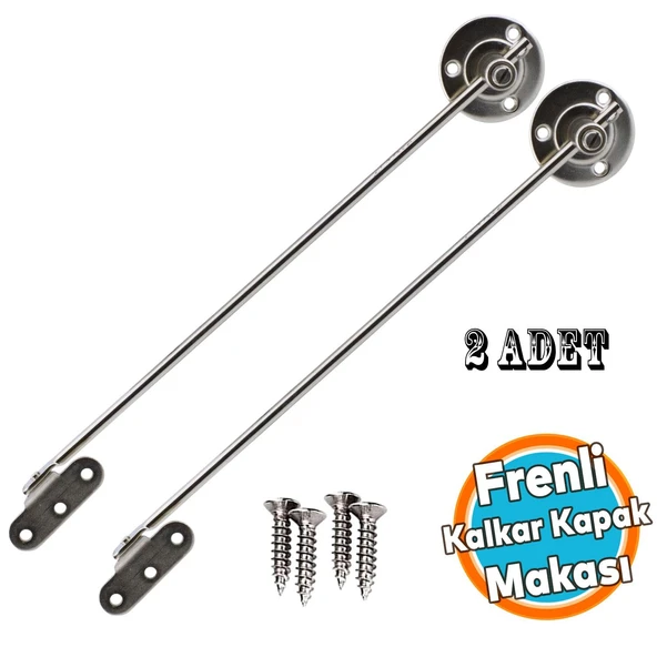 Frenli Kalkar Kapak Makası Dolap Çekmece Metal 25 Cm Sessiz Açma Kapama Amortisör Piston Bar 25 cm
