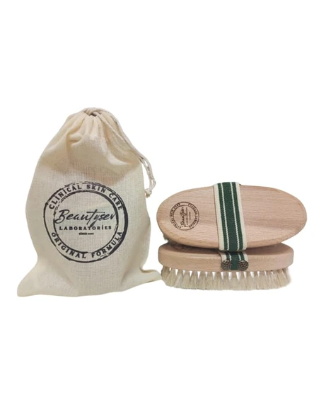 Beautysev %100 Doğal At kılı selülit fırçası (Bez çanta hediyeli)