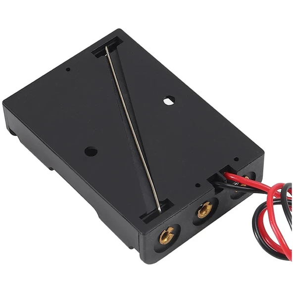 3lü AAA Pil Kutusu Yuvası İnce Küçük Tip 3 Tane 1.5V Pil DC 4.5V Plastik Pil Tutucu 14cm Kablo Oyuncak Araba Robot - Resim 7