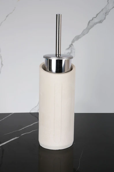 2 Parça Dekoratif Beton Tuvalet Fırçası Metal Wc Fırçalığı