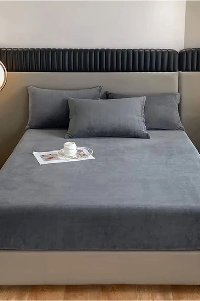 Kışlık Tek Kişilik Kadife Lastikli Çarşaf 100x200+30 - 2
