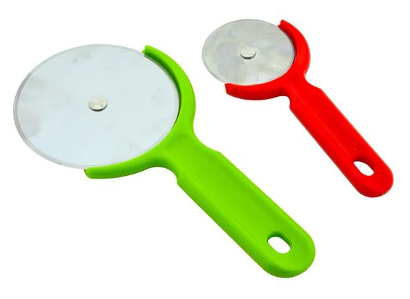 Pizza Dilimleyici 2 adet (11x23cm) ve (7x16,5cm) Ölçülerde Plastik Saplı Hamur Kesme Ruleti