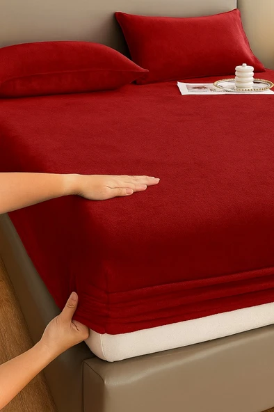 Kışlık Tek Kişilik Kadife Lastikli Çarşaf 100x200+30 - 11