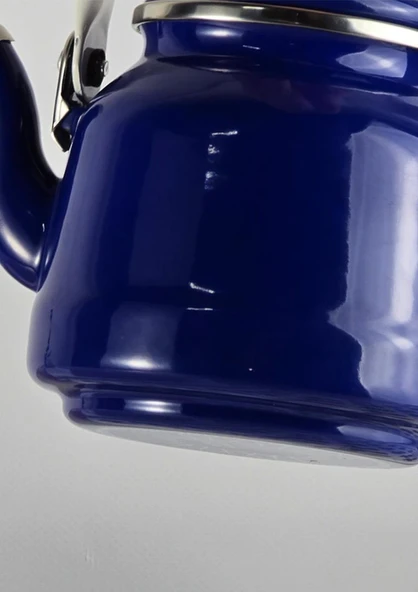 Alev Vintage Demlik - Emaye Çaydanlık, Kettle - 1 Litre, Lacivert - 5