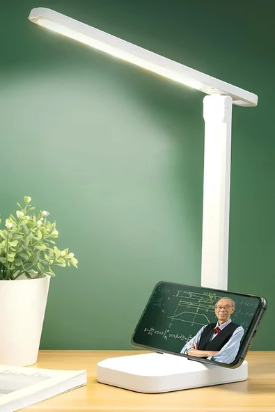 Şarjlı Masa ve Gece Lambası 3 Farklı Işık Rengi Kitap Okuma Lambası 1000 mAh Batarya