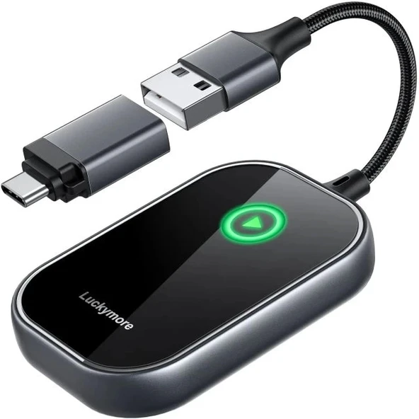Luckymore Kablosuz Carplay Adaptörü Black