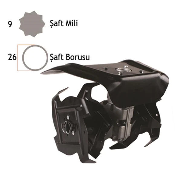 Baco Bc-280900 Tırpan Çapa Aparatı 28 Mm 9 Yıldız ürün görseli