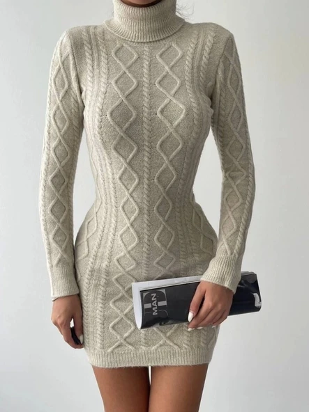 Livorna Boğazlı Mini Elbise - Resim 2