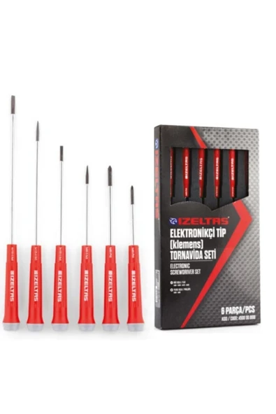 İzeltaş 4500008106 Elektronikçi Tip Klemens Tornavida Seti 6 Parça - 2