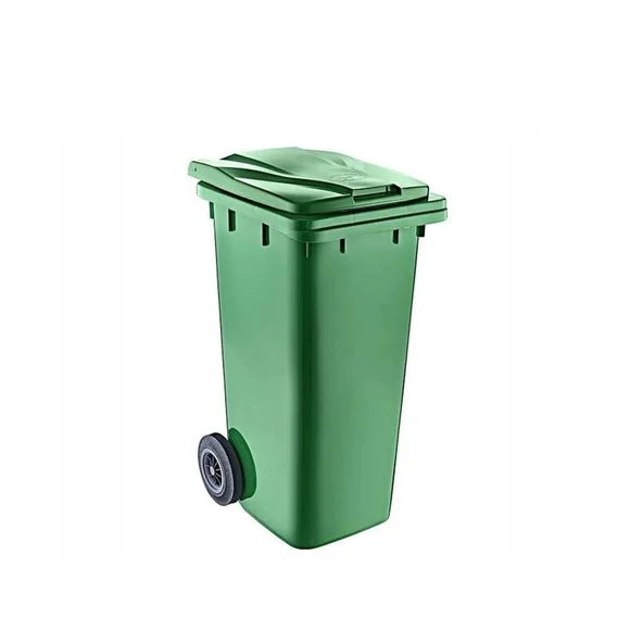 120 Lt Tekerlekli Çöp Konteyner Yeşil - 1