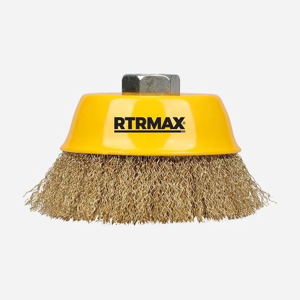 Rtrmax RH22210 Saçaklı Çanak Fırça 100 mm