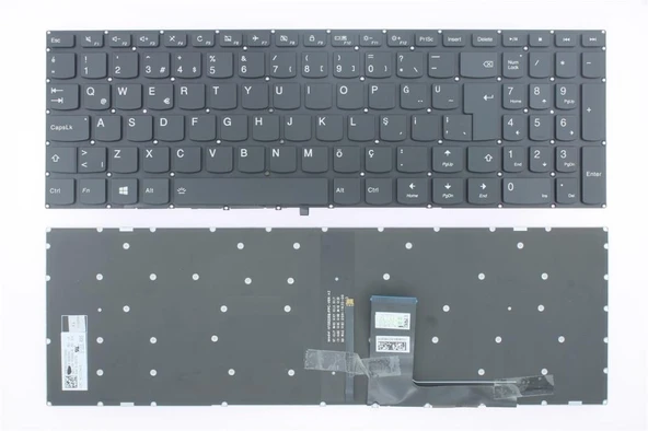 Lenovo uyumlu ideaPad 310 80SM00DDTX Notebook Klavyesi, Laptop Tuş Takımı (Siyah TR) ışıklı