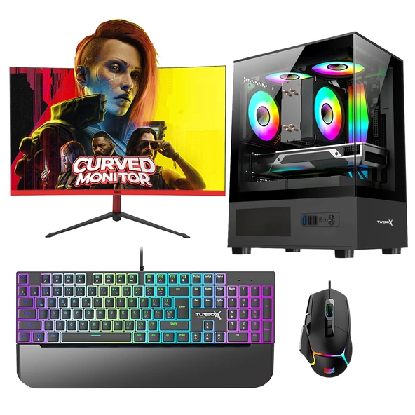 Turbox Tx5994 Ryzen 7 5700X 32GB 1TB NVMe 12GB RTX3060 27 165Hz Curved Oyun Hazır Sistem