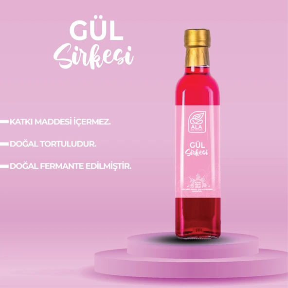 Gül Sirkesi %100 Doğal Fermantasyon 500 Ml