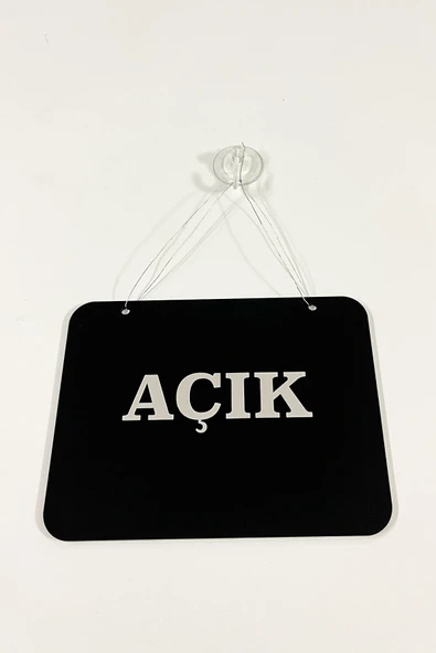 Mağaza Açık Kapalı Tabelası Pleksi - 20*15 Cm - Aynalı Gümüş Pleksi - 4