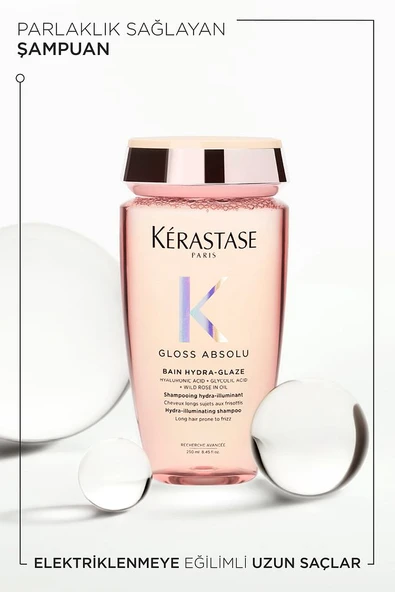 Gloss Absolu Elektriklenmeye Eğilimli Saçlar Için Parlaklık Veren Şampuan 250 ml - Resim 3