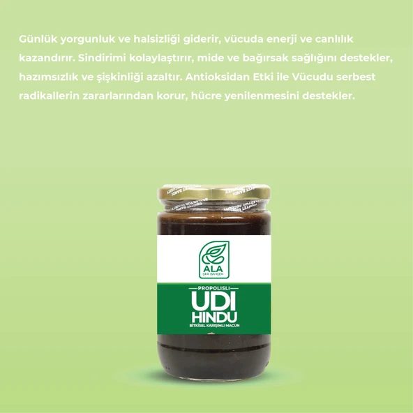 PROPOLİSLİ UDİ HİNDU MACUNU 420 Gr - 2
