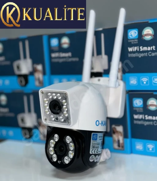 O-kam 3011 Çift Kamera PTZ Hareket Takipli WiFi IP Dual lens Kamera