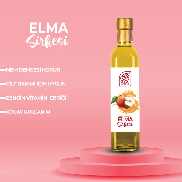 Elma Sirkesi %100 Doğal Fermantasyon 500 Ml
