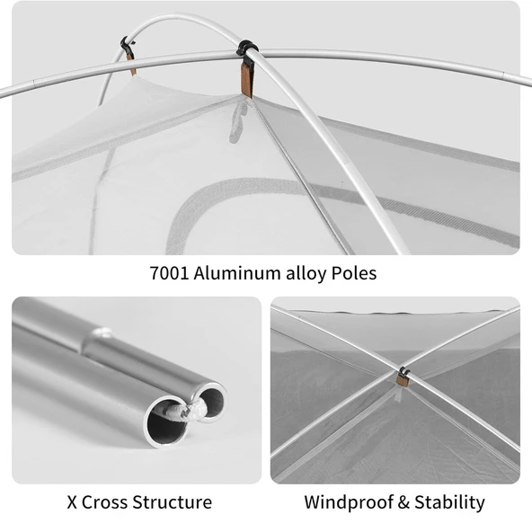 NATUREHİKE CLOUD CREEK UPF50+3 KİŞİLİK KAMP ÇADIRI - Resim 4