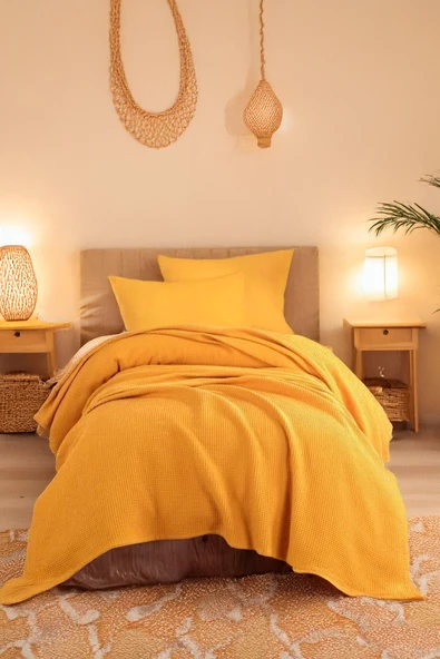 Ecocel Pike Örtü Bebek 100x120cm Karde Hardal ürün görseli 1