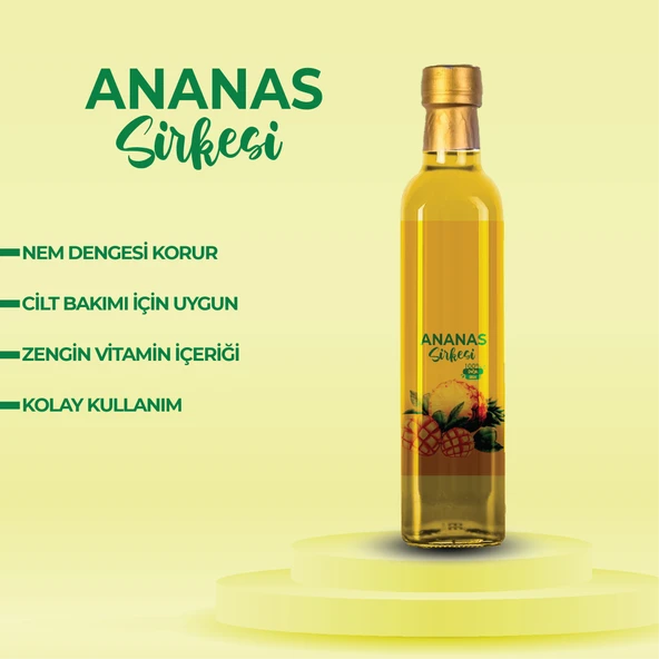 Ananas Sirkesi %100 Doğal Fermantasyon 500 Ml